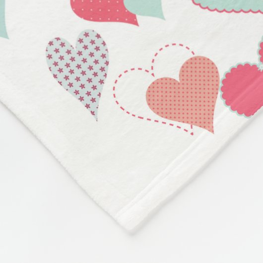 Hartprintdeken Fleece Deken (Hoek)