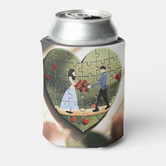Hartpuzzel Blikje Koeler - Romantisch Drank Access (Blikje Achterkant)
