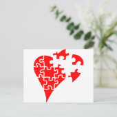 hartpuzzel briefkaart (Staand voorkant)