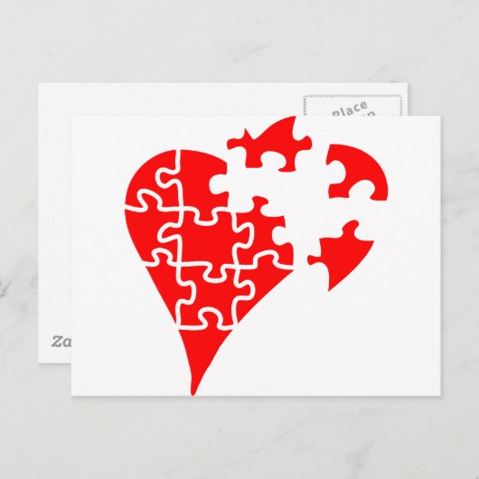 hartpuzzel briefkaart (Voorkant / Achterkant)
