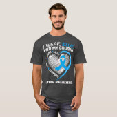 Hartpuzzel ik Draag blauw voor mijn nicht autisme T-shirt (Voorkant volledig)