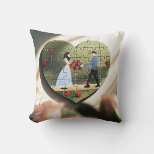 Hartpuzzel Worpkussen - Romantisch Huisaccent Kussen