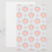 Hartrambes met pooldots en harten briefpapier (Voorkant / Achterkant)