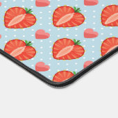 Hartrambes met pooldots en harten bureaumat (Hoek)