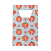 Hartrambes met pooldots en harten creditkaart flessenopener (Achterkant)