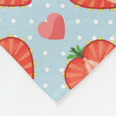 Hartrambes met pooldots en harten fleece deken (Hoek)