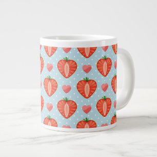 Hartrambes met pooldots en harten grote koffiekop