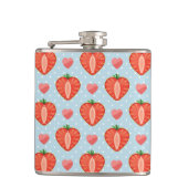 Hartrambes met pooldots en harten heupfles (Voorkant)