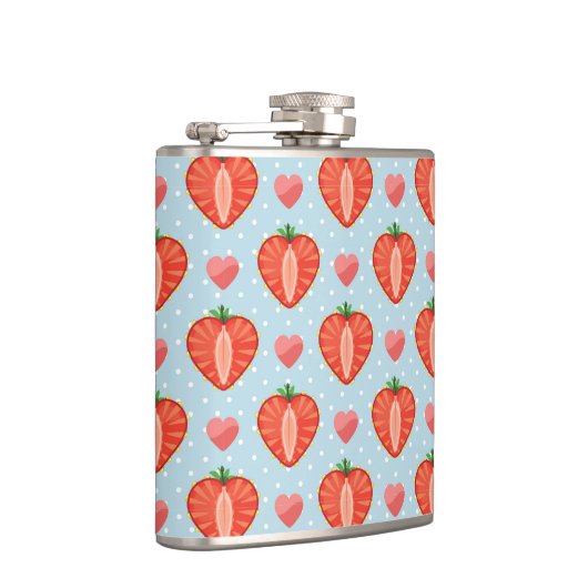 Hartrambes met pooldots en harten heupfles (Rechts)