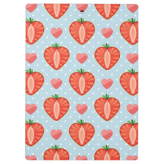 Hartrambes met pooldots en harten klembord (Achterkant)