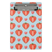 Hartrambes met pooldots en harten mini klembord (Voorkant)