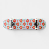 Hartrambes met pooldots en harten skateboard (Horizontaal)