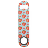 Hartrambes met pooldots en harten speed flessenopener (Achterkant)