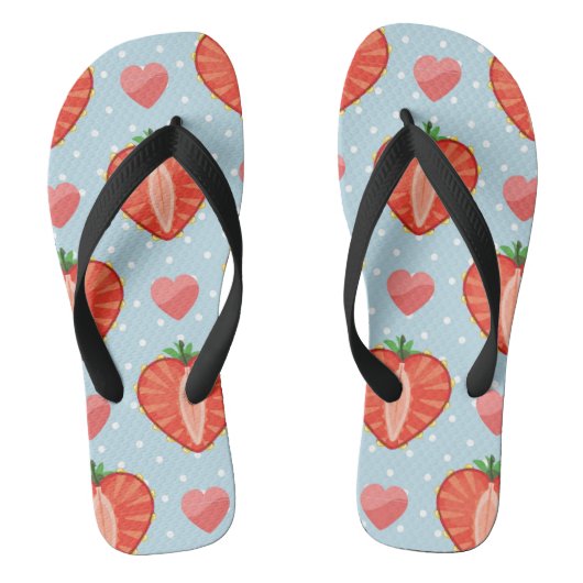 Hartrambes met pooldots en harten teenslippers (Voetbed)