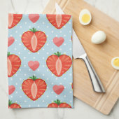 Hartrambes met pooldots en harten theedoek (Quarter Fold)