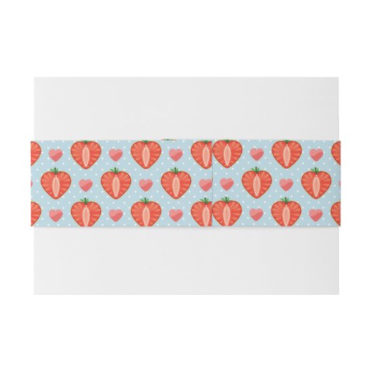 Hartrambes met pooldots en harten uitnodigingen wikkel (Achterkant Voorbeeld)