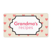 Hartrecepten Collectie Etiket (Voorkant)