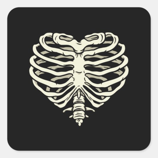 Hartribbenkast Vierkante Sticker (Voorkant)