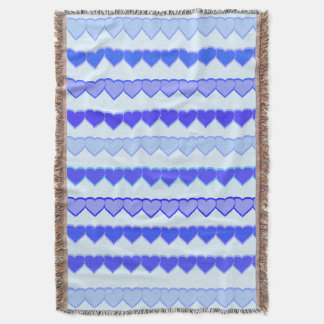 Hartrijen in tinten blauw deken