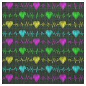 Hartritme irdescent ECG. Arts Stof (Swatch)