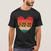 Hartritme Retro Happy Tweemaal daags 2022 februari T-shirt (Voorkant)