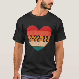 Hartritme Retro Happy Tweemaal daags 2022 februari T-shirt