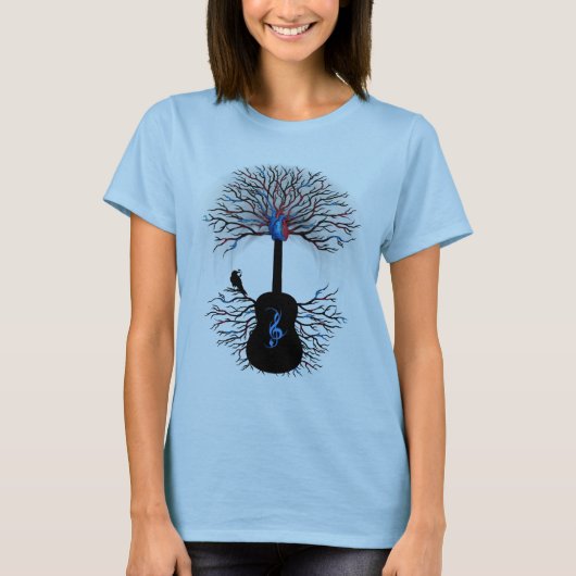 "Hartritmes" ~ Surreal Guitar T-shirt (Voorkant)