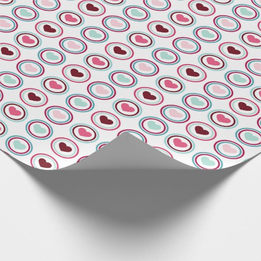 Hartrondes  Valentijn Cadeaupapier (Hoek)