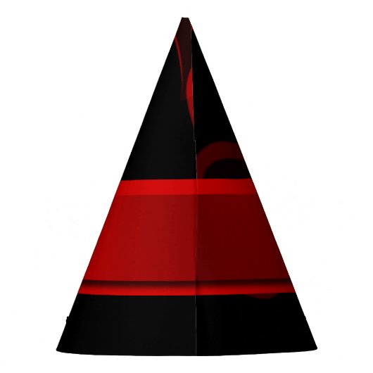 hartrood in zwarte tekst sjabloon feesthoedjes (Achterkant)