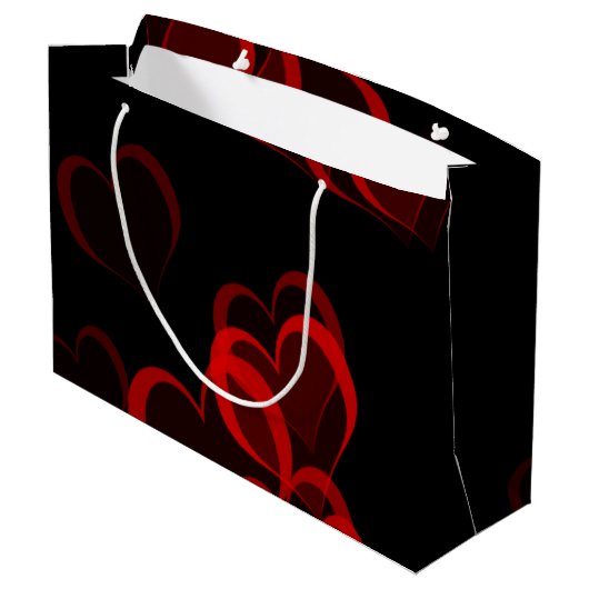 hartrood in zwarte tekst sjabloon groot cadeauzakje (Achterkant Gekanteld)