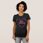 Hartroze diamantglitter: wees echt ontwerp: t-shirt (Voorkant volledig)