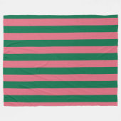 Hartroze Groene Streep Fleece Deken (Voorkant (Horizontaal))