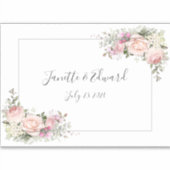 Hartrozen Roze Rozen en Groene Tinten | Sticker (Voorkant)