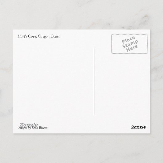 Hart's Cove, Oregon Coast Briefkaart (Achterkant)