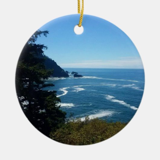 Hart's Cove, Oregon Coast Keramisch Ornament (Voorkant)