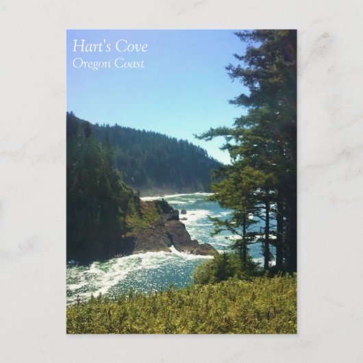 Hart's Cove, Oregon-kust Briefkaart (Voorkant)
