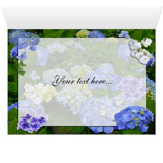 HARTS EN HYDRANGEAS ~ Card (Binenzijde Horizontaal (Onderkant))