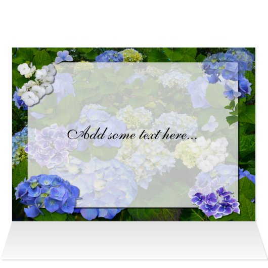 HARTS EN HYDRANGEAS ~ Card (Binnen Horizontaal (Boven))