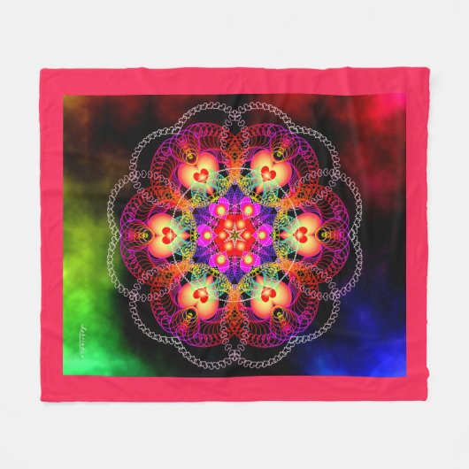 Hart's Fire Fleece Deken (Voorkant (Horizontaal))