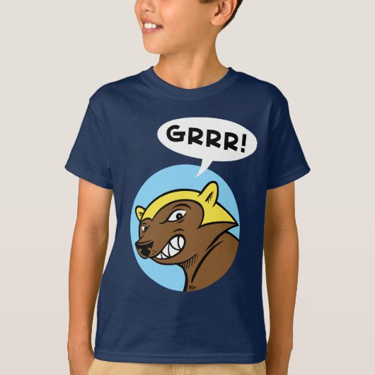 Harts Pass "GRRR!" T-shirt: Blauw T-shirt (Voorkant)