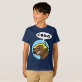 Harts Pass "GRRR!" T-shirt: Blauw T-shirt (Voorkant volledig)