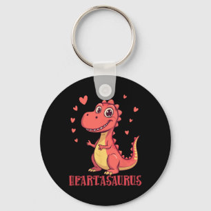 Hartsaurus Mooie Dinosaurus Valentijnsdag-ontwerp  Sleutelhanger