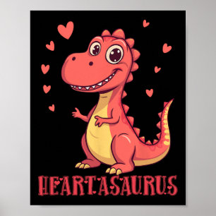 Hartsaurus Mooie Dinosaurus Valentijnsontwerp  Poster