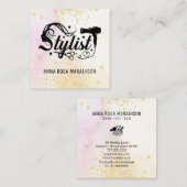 *~* Hartschaar Hartverwarmingsdroger AP6 Vierkante Visitekaartje (Voorkant / Achterkant)