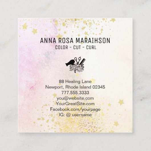 *~* Hartschaar Hartverwarmingsdroger AP6 Vierkante Visitekaartje (Achterkant)