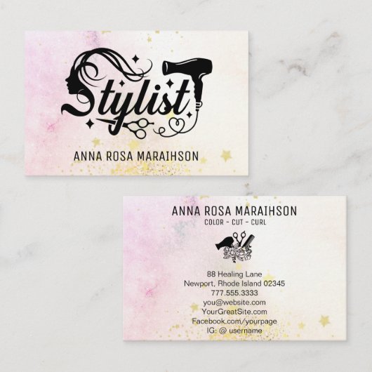 *~* Hartschaar Hartverwarmingsdroger AP6 Visitekaartje (Voorkant / Achterkant)