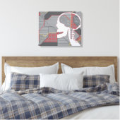 hartschedel canvas afdruk (Insitu (Slaapkamer))