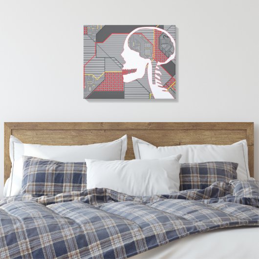 hartschedel canvas afdruk (Insitu (Slaapkamer))