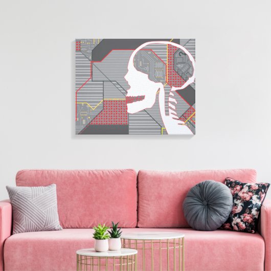 hartschedel canvas afdruk (Insitu (Woonkamer))