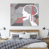 hartschedel canvas afdruk (Insitu (Slaapkamer))